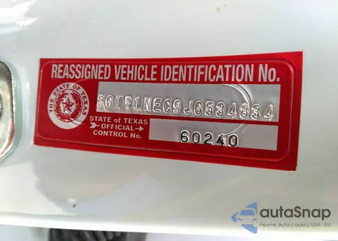 2018 GMC Sierra 1500 Slt z USA, uszkodzony, nr VIN 3GTP1NEC9JG534834